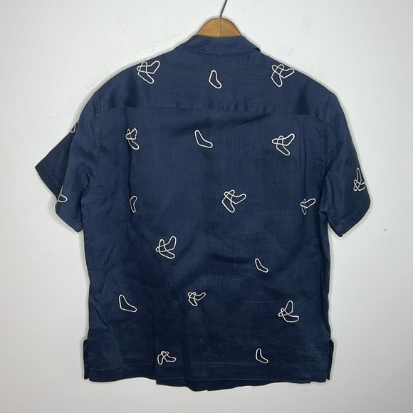 Al's Attire Handmade San Francisco Rockabilly 50s Camp Shirt Abstract Embroidery - Picture 8 of 14